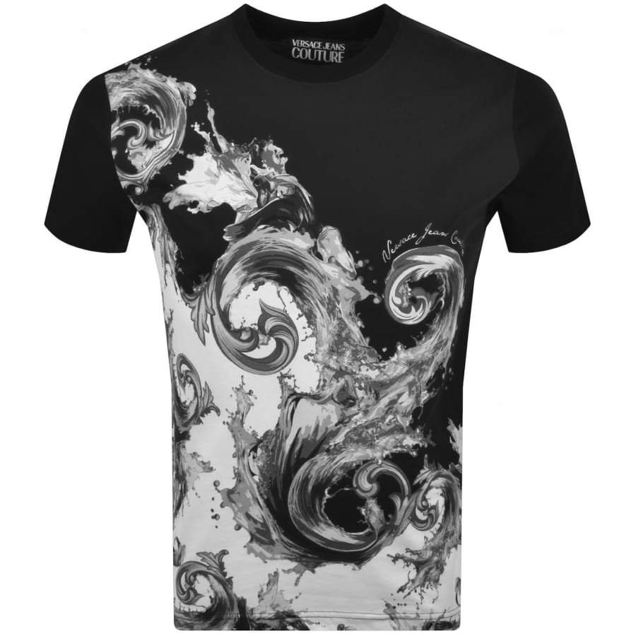 Versace Jeans Couture Barocco T Shirt Black | Mainline Menswear us